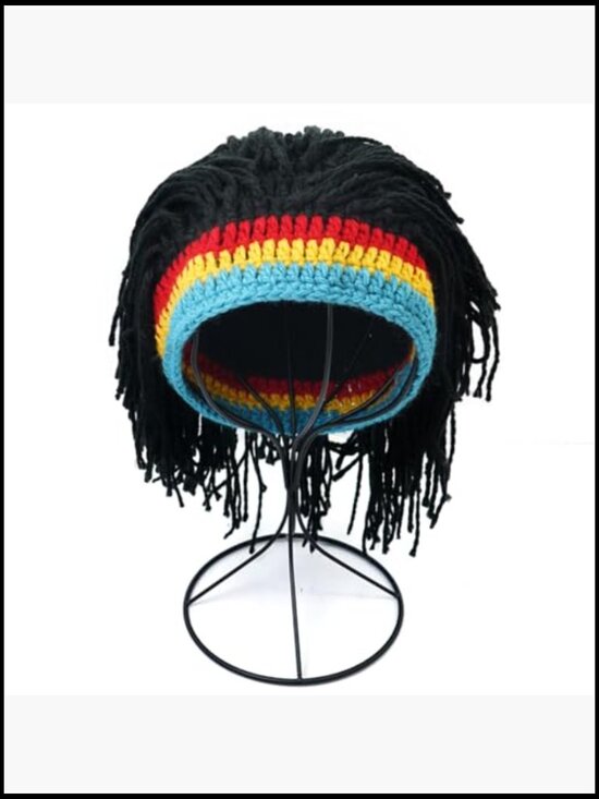Knitted Wig Hat with Dreadlocks Beanie for Cosplay Party main image 7